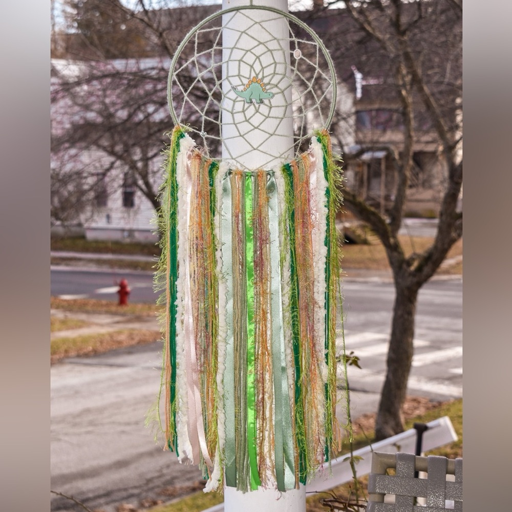 Stegosaurus Dino Green Dreamcatcher